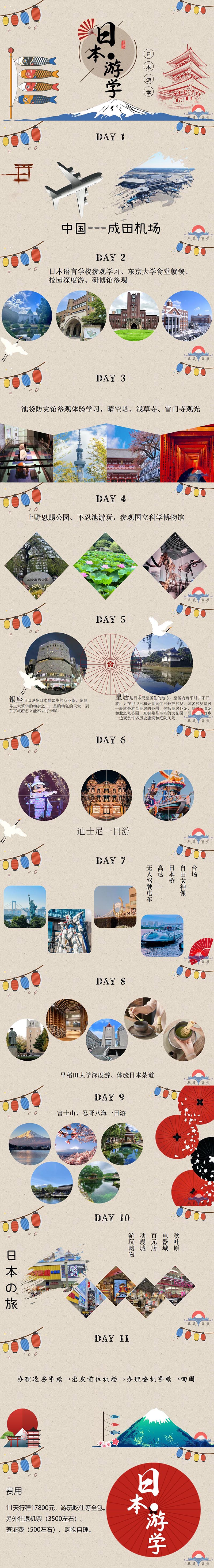 日本游学，感受日本独特的自然景观和人文风情！（11Day）